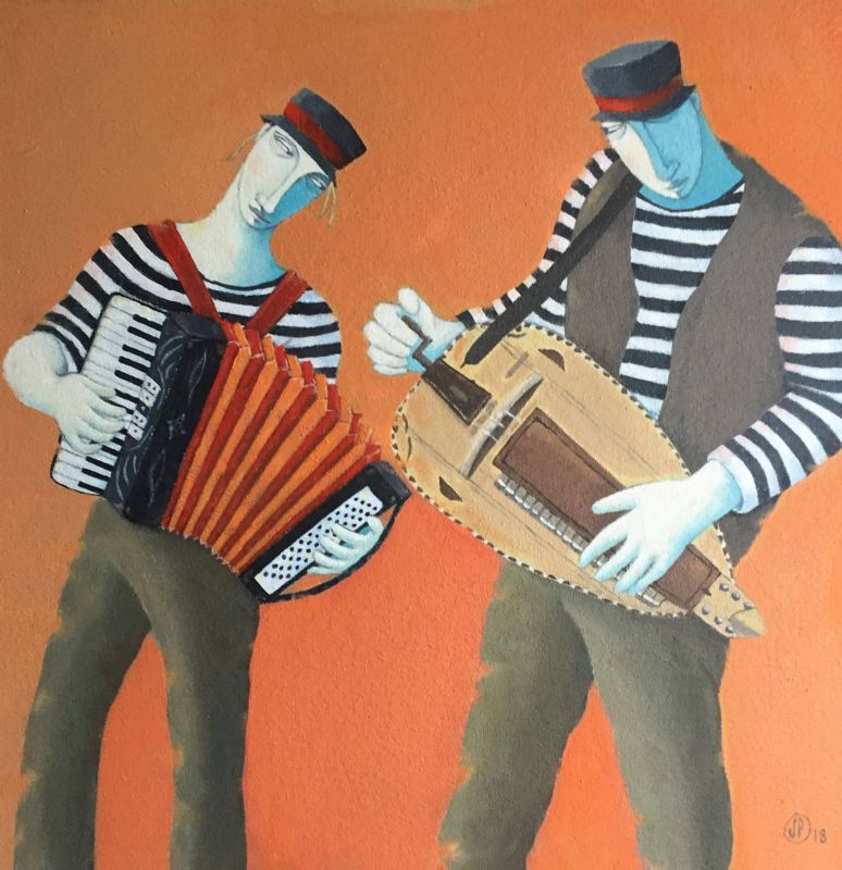 accordion and hurdy gurdy player